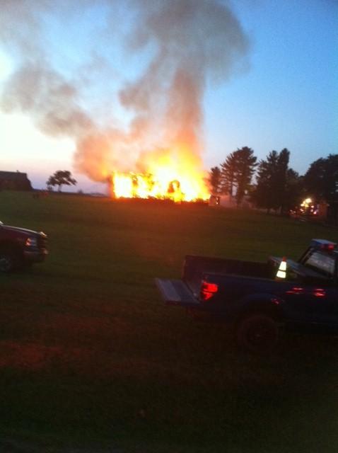 2013-10-03 - Paradise Twp - Barn Fire, Tanker Assist. Photo by Tim Strayer